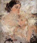 Nikolay Fechin Artist-s Wife and his daughter china oil painting reproduction